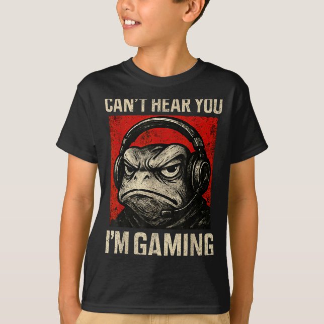 Funny Gamer Mpy Frog Art Men Women Boys Video Gami T-Shirt (Front)