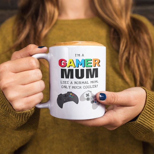 Funny 'Gamer Mum' Cool Gift Coffee Mug (Creator Uploaded)