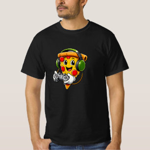 Funny Gamer Pizza Character Gaming Design – Cute P T-Shirt
