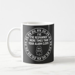 Funny Gamer Respawn Quote Gaming Humour Design Coffee Mug