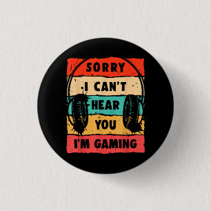 Funny Gamer Shirt for Teens Boys Men Video Gaming 3 Cm Round Badge