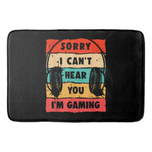 Funny Gamer Shirt for Teens Boys Men Video Gaming Bath Mat