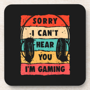 Funny Gamer Shirt for Teens Boys Men Video Gaming Coaster
