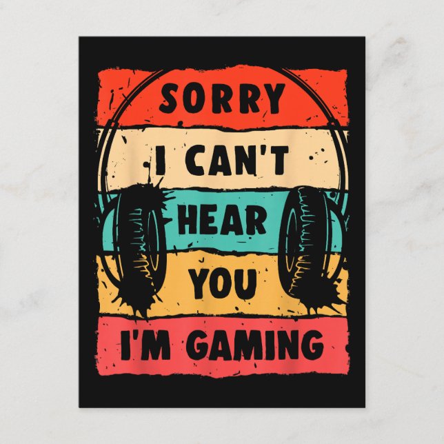 Funny Gamer Shirt for Teens Boys Men Video Gaming Enclosure Card (Front)