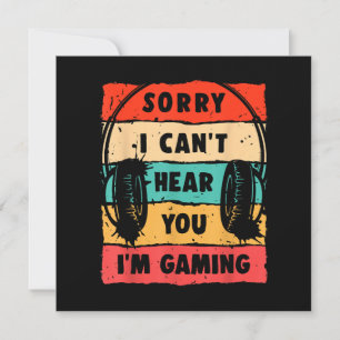 Funny Gamer Shirt for Teens Boys Men Video Gaming Invitation