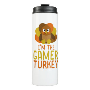 Funny Gamer Turkey Family Matching Thanksgiving  Thermal Tumbler