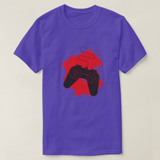 Funny Gamer Video Game Controller Distressed Gamin T-Shirt (Design Front)