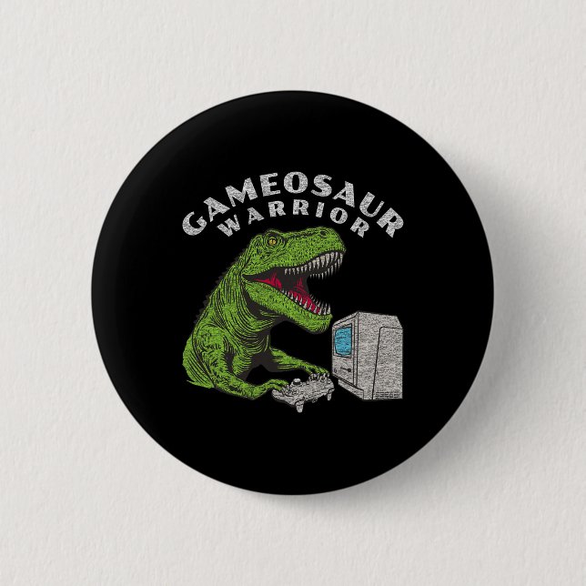 Funny Gamer Video Game Player  6 Cm Round Badge (Front)