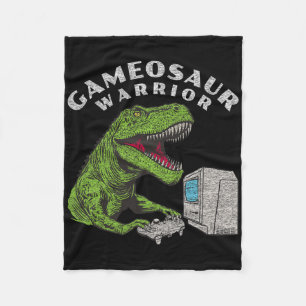 Funny Gamer Video Game Player Fleece Blanket