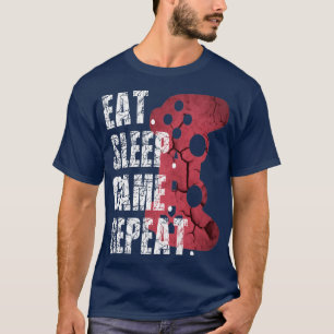 Funny Gamer Video Games Eat Sleep Game Boys Teens  T-Shirt