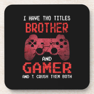 Funny Gamer Vintage Video Games For Boys Brother Coaster