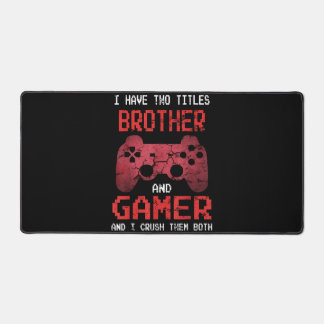 Funny Gamer Vintage Video Games For Boys Brother Desk Mat