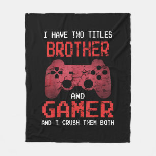 Funny Gamer Vintage Video Games For Boys Brother Fleece Blanket