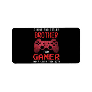 Funny Gamer Vintage Video Games For Boys Brother Label