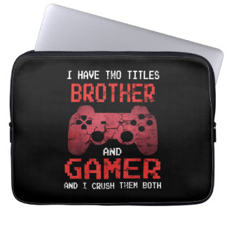 Funny Gamer Vintage Video Games For Boys Brother Laptop Sleeve