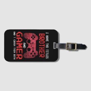 Funny Gamer Vintage Video Games For Boys Brother Luggage Tag