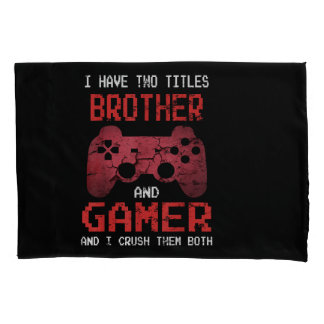 Funny Gamer Vintage Video Games For Boys Brother Pillowcase