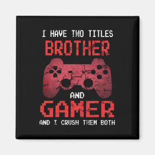 Funny Gamer Vintage Video Games For Boys Brother S Magnet