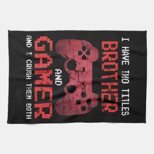 Funny Gamer Vintage Video Games For Boys Brother Tea Towel
