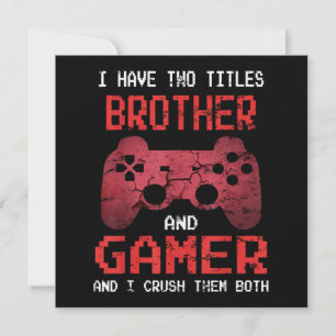Funny Gamer Vintage Video Games For Boys Brother Thank You Card