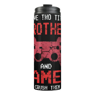 Funny Gamer Vintage Video Games For Boys Brother Thermal Tumbler