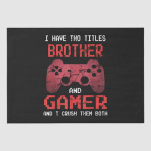 Funny Gamer Vintage Video Games For Boys Brother Tissue Paper