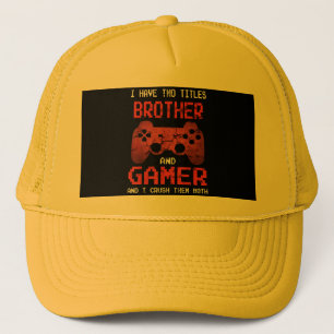 Funny Gamer Vintage Video Games For Boys Brother Trucker Hat