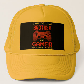 Funny Gamer Vintage Video Games For Boys Brother Trucker Hat