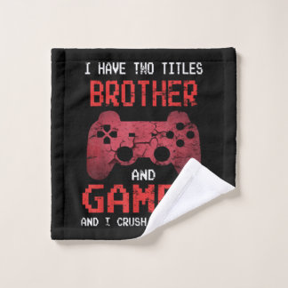 Funny Gamer Vintage Video Games For Boys Brother Wash Cloth