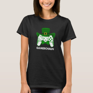 Funny Gamerchaun Irish Gamer Leprechaun St Patrick T-Shirt