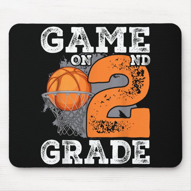 Funny Games On Second Grade Basketball First Day O Mouse Pad (Front)
