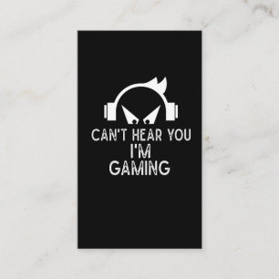 Funny Gaming addicted Gamers Kid Headset Humour Business Card
