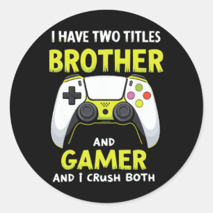 Funny Gaming Boys Girls Men Gamer Video Game 2 Classic Round Sticker