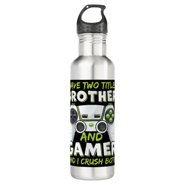Funny Gaming Boys Girls Men Gamer Video Game 710 Ml Water Bottle (Front)