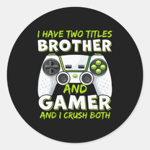 Funny Gaming Boys Girls Men Gamer Video Game Classic Round Sticker