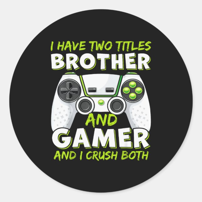 Funny Gaming Boys Girls Men Gamer Video Game  Classic Round Sticker (Front)