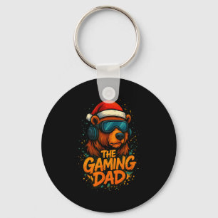 Funny Gaming Dad Christmas Outfit Gamer Gift  Key Ring