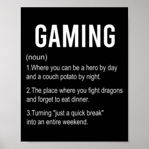 Funny Gaming Definition2 Poster