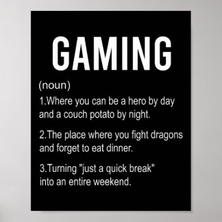 Funny Gaming Definition2 Poster