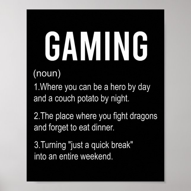 Funny Gaming Definition2  Poster (Front)