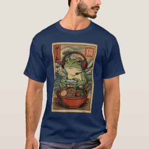 Funny Gaming Frog Retro Japanese Anime Cute Kawaii T-Shirt