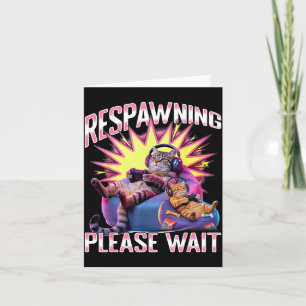Funny Gaming Gamer Cat  Card