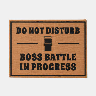 Funny Gaming Geeky Humour Minimalist Rustic  Doormat