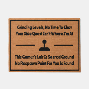 Funny Gaming Introvert Humour Minimalist Rustic Doormat
