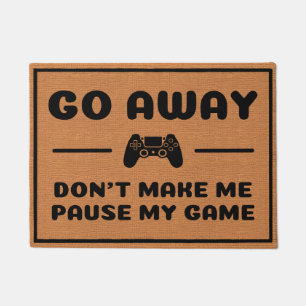 Funny Gaming Introvert Humour Rustic Minimalist Doormat