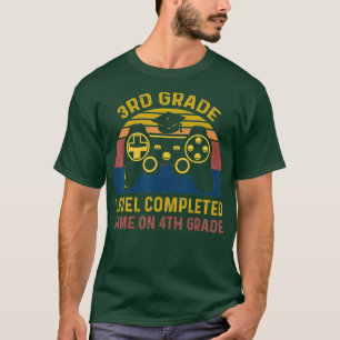 Funny Gaming Level Completed 3rd Grade Graduate T-Shirt