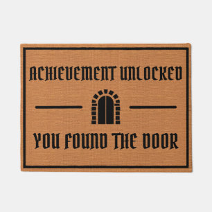 Funny Gaming Nerd Humour Rustic Minimalist Doormat
