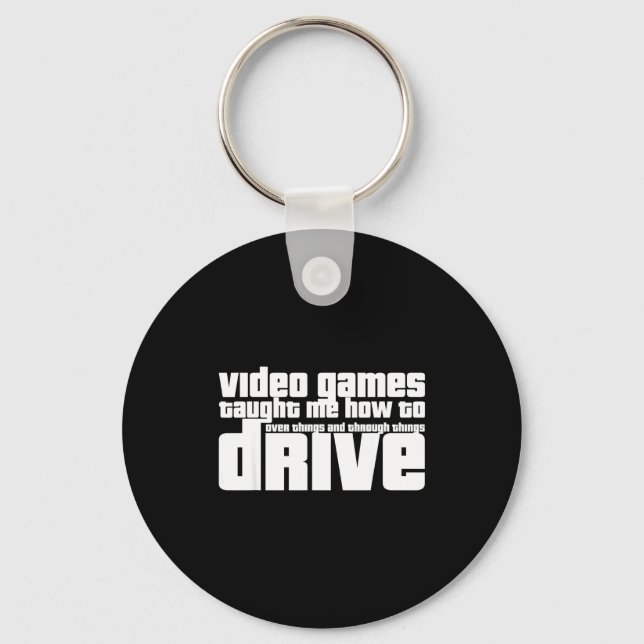 Funny Gaming New Driver Video Game Driving Instruc Key Ring (Front)