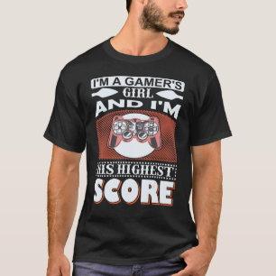 FUNNY GAMING SHIRT. I AM A GAMER'S GIRL & I'M HIS  T-Shirt