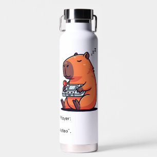 Funny Gaming Thermos – Capybara Retro Style Water Bottle